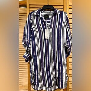 Velvet Heart Navy and White Striped Blouse